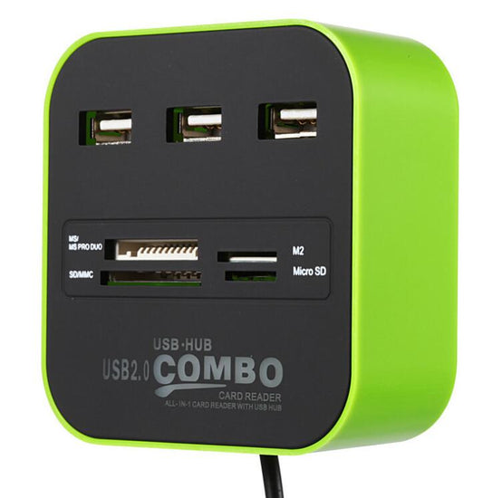 USB HUB Combo All In One USB 2.0 Micro SD High Speed Card Reader 3 Ports Adapter Connector For Tablet PC Computer Laptop
